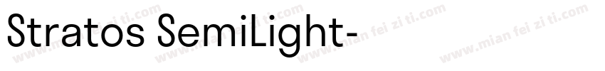 Stratos SemiLight字体转换